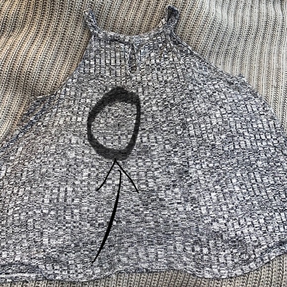 Gray Stiched Halter Top - Picture 4 of 5